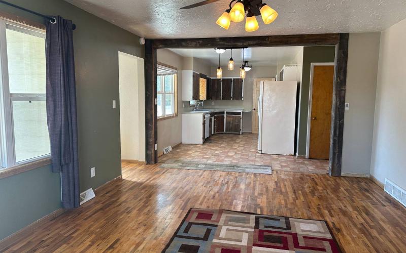 Living Room and Eat-In Kitchen